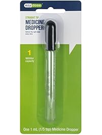Ezy Dose Straight-Tip Calibrated Glass Medicine Dropper (1 mL)