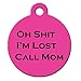 Funny Dog and Cat Pet ID Tags - Customize with 4 Lines of Text, Choose Multiple Colors