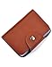Aladin Unisex Small Leather Credit Card Holder with 26 Plastic Card Slots Brown