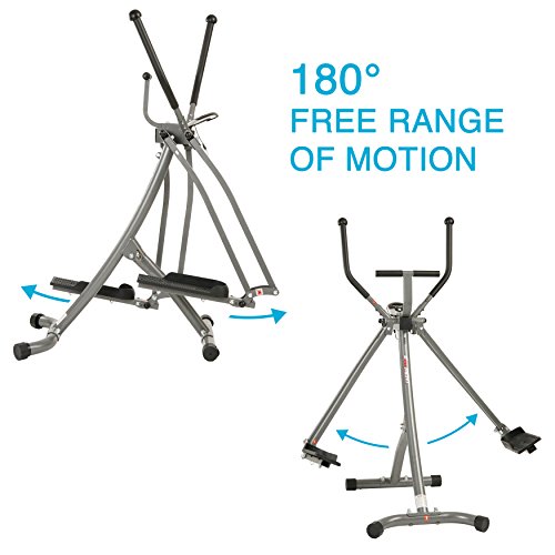 EFITMENT Air Walker Glider Elliptical Machine with Side Sway Action & 360 Motion for Exercise and Fitness
