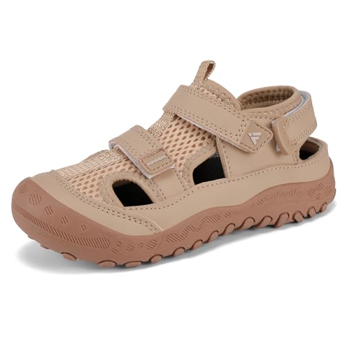 Mishansha Boys Girls Trekking Sandals with Closed Toe, Breathable and Non-Slip, Size 24-38