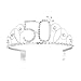 Frcolor 50th Birthday Tiara Bling Rhinestone Tiara 50th Birthday Crown for Hair Decoration