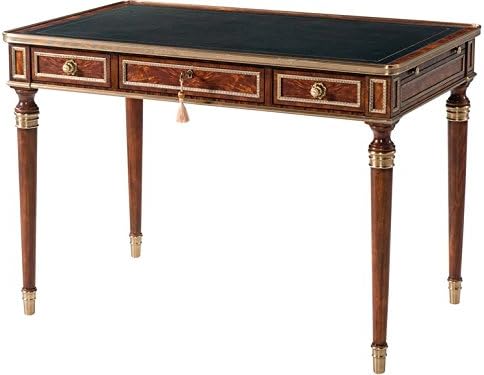THEODORE ALEXANDER 7100-135 Leather Top Bronze Mounted French Desk - New