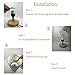 Wood Table Lamp, HQOON Bedside Table Lamps for Bedroom, Living Room,LED Night Stand Lights with Fabric Linen Shades,Modern Japanese Square Desk Lamp, Warm White Lighting Bulb E27 (Included)