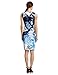 Floerns Women's Sleeveless Floral Work Party Cocktail Bodycon Dress Blue S