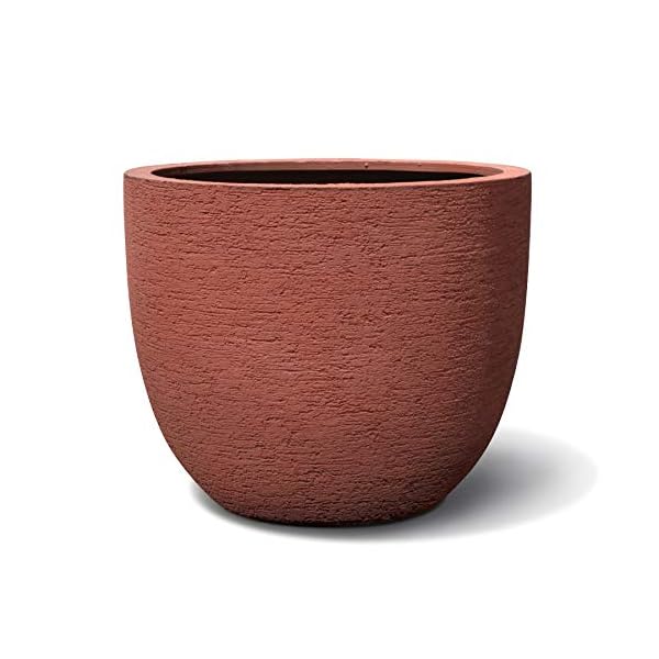 VAPLANTO ESCHBACH LITE® Pflanzkübel Egg Pot 70 Rosso Rot Rund XL * 65 x 65 x 54 cm * 10 Jahre Garantie