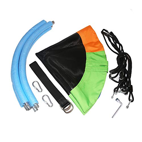 Saucer Tree Swing Seat with Straps and Flags Giant 40 Inches Saucer Swing Outdoor Play for Kids