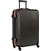 Nautica 3 Piece Hardside 4-Wheeled Luggage Set, Grey/Orange