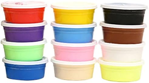 Soft Slime Toy Neon Colors Green, Blue, Orange ,Clay Mud Stress Reducer Toy for Kids, Students,Birthday,Party, 12 Colors (1 Pack) (12色)