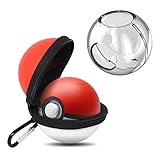 Carrying Case and Clear case for Nintendo Switch Poke Ball Plus Controller, Hard Cover Case and Storage Bag - PokÃ©mon Accessories Kits for Lets Go Pikachu Eevee Game (Red Bag+Clear Case)