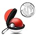Carrying Case and Clear case for Nintendo Switch Poke Ball Plus Controller, Hard Cover Case and Storage Bag - Pokémon Accessories Kits for Lets Go Pikachu Eevee Game (Red Bag+Clear Case)