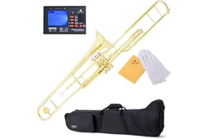 MENDINI BY CECILIO Mendini MTB-40 Intermediate B Flat Tenor Valve Trombone with Monel Valves