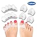 Toe Separators, 6 Pieces Toe Spacers Toe Straightener Bunion Corrector for Bunion Pain Relief, Hallux Valgus, Crooked Toes, Overlapping Toe Hammer Toes Bunions, Gel Bunion Toe Separators Kits (White)