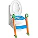 Potty Training Seat with Ladder - Kids Toilet Trainer 2-in-1 Toddler Step Stool & Portable Travel Seats Steps for Toddlers Baby Girls & Boys w/Child Infant Urinal Cover on top of Chair Folding Stairs