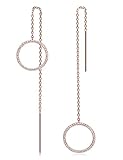 Ciunofor Long Drop Dangle Earrings for Girls Women Silver Gold Rose Gold Earrings