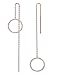 CIUNOFOR Threader Earrings Drop Dangle Earrings for Girls Women Silver Gold Rose Gold Earrings