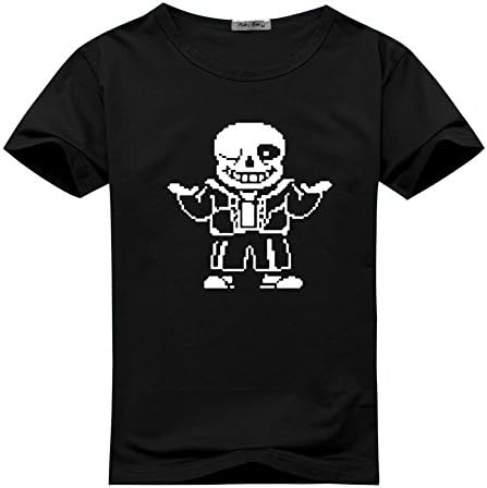 Shanshan Chen Youth Tee Shirts Undertale Characters Sans Black Size M(10Y-12Y)