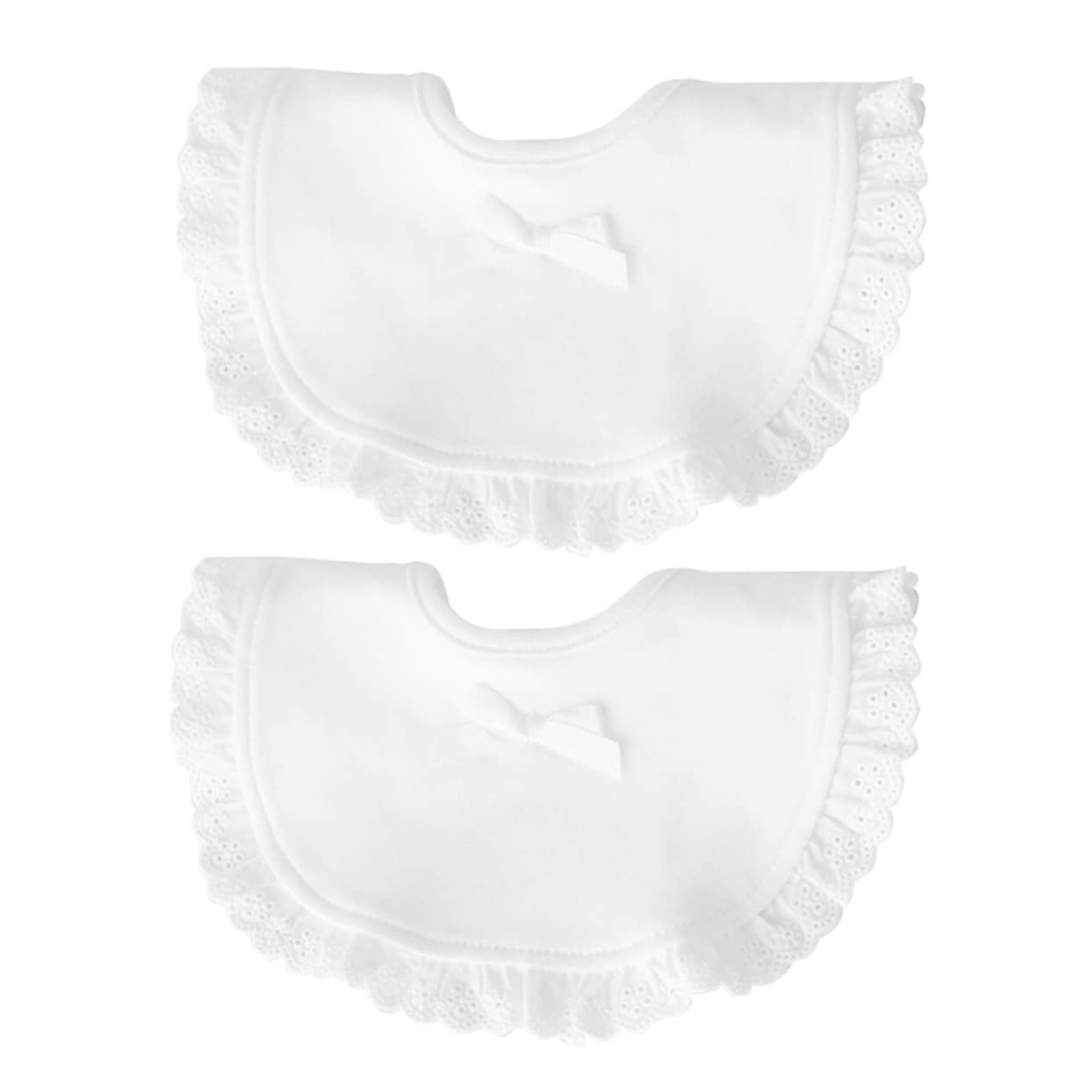 RORPOIR Princess Lace Baby Bib Soft Cotton Drool Bib for Newborns Lightweight Absorbent Feeding Bibs for Mealtime and Saliva Protection