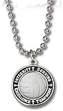 Silver Plated Core Values Sport Medal Pendant Necklace comes with a 18'' Ball Chain Volleyball Sillicone Robber Center With Prayer Card on the back