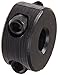 Climax Metals 2C-025 Black Oxide Plated Mild Steel Clamping Collar, 1/4