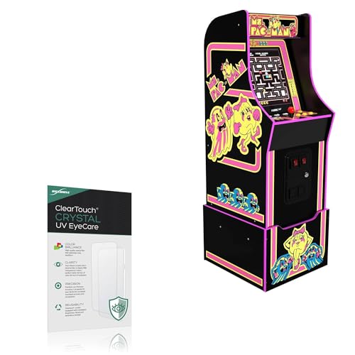 BoxWave Screen Protector Compatible with Arcade1Up Ms. PAC-Man Classic Arcade Game - ClearTouch Crystal Anti-UV EyeCare (2-Pack), Filters Out Harmful Blue Light Reduce Fatigue
