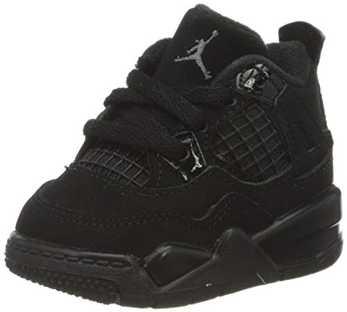 Nike Jordan 4 Retro (td), Boy's Basketball Shoe, Black/Black-Lt Graphite, 3.5 Child UK (19.5 EU)