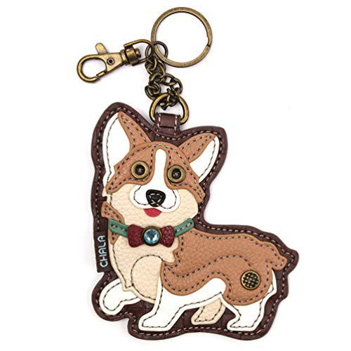 CHALA Dog Collection Women's Decorative Key Fob/Coin Purse Accessory, Multicolor, One Size, Corgi