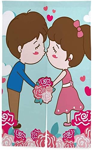 Amazon Tinzzeros のれん おしゃれ 性と女性のキス 漫画 和柄 多色 装飾的な 夏涼しく 玄関 居酒屋 店 入り口 断を絶つ オシャレ レストラン 突っ張り棒付き 幅85 丈90 のれん オンライン通販