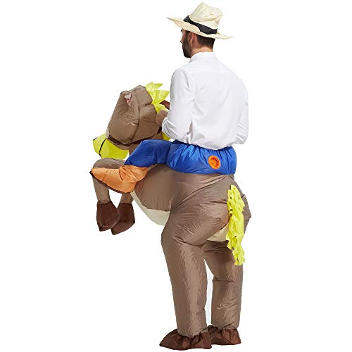 TOLOCO Inflatable Costume Adults, Cowboy Costume, Inflatable Horse