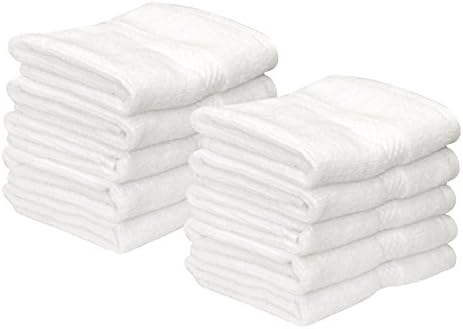 Universal Linen Premium Turkish Cotton Hand Towel Set (12"x12" Each) 900 GSM Super Soft Luxury Absorbent Eco-Friendly Towels For Home Kitchen Hotel &amp; Spa Collection (10 Piece)