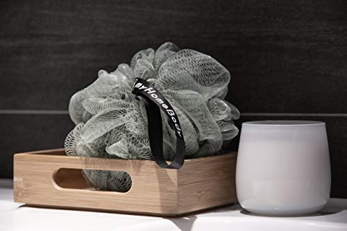 Luxury Bath Sponge Shower Pouf Large (70g) with Activated Charcoal 3 Pack - Thumbnail 5