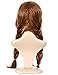 Anogol Hair Cap+Movie Cosplay Wig Brown Braid for Halloween (Brown,1-Pack)