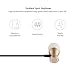 Headphones In-Ear Earbuds Earphones, Acode 3.5mm Metal Housing Magnetic Best Wired Bass Stereo Headset Built-in Mic/Hands-free/Volume Control+Carrying Case+3 Pair EarBuds (S/M/L) (Gold)