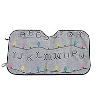 ASINL Stranger Things Car Truck SUV Sun Protection Windshield Sunshade 51.2"" X 27.5"",Foldable Durable Sun Visor Vehicle Accessory