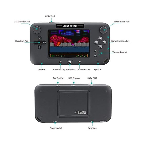 EASEGMER 16 Bit Handheld Games Builtin 2000+ Classic Retro Games 4