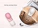 Portable Dog Water Bottle, Keeper Pet Water Dispenser Antibacterial Food Grade Leak Proof Dog Cat Travel Drink Bottle Bowl, Pet Outdoor Drinking Cup-350ml (Pink)