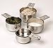 RSVP International Endurance (NCP-6) Stainless Steel Measuring Cups, Set of 6 | 1/4 Cup to 1 Cup Measurements | Nest for Easy Storage | Dishwasher Safe | Dry or Liquid | Baking or Cooking,Medium