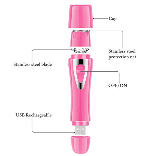 Facial Hair Removal for Women - 4 in 1 Nose Hair Trimmer, Eyebrow Trimmer, Body Shaver and Face Hair Remover for Women/Men Waterproof USB Rechargeable Razor Painless Electric Hair Shaver - Thumbnail 3