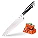 Chef Knife by Zollver, Well Balanced & Easy to Grip 8-Inch Kitchen Knife with Solid Ergonomic Handle & Protective Bolster. Forged Stainless Steel Blade is Sharp out of the Premium Gift Box