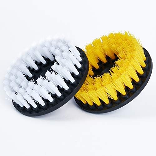 Cooptop Soft & Medium Bristles Drill Brush Attachment Set of 2 - Power Scrubbing Drill Attachment - Bathroom & Kitchen Scrub Brush Cleaning Kit