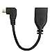 Afunta 90 Degree Micro HDMI Right-Toward Male to HDMI Female Cable Adapter, Length: 17cm primary