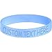 Body Candy Customizable Blue Silicone Style 2 Stretch Personalized Message Bracelet