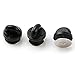 BronaGrand 200pcs PVC Rubber Pin Backs/Pin Keepers for Tie Tack/Lapel Pin (Black Color)