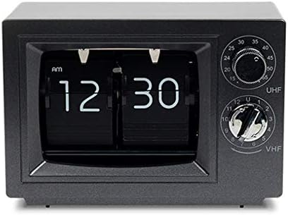 Mooas Retro Vintage TV Flip Desk Clock (Gray)