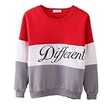 Cute Hoodies Sweater Pullover Letters Diffferent Printed Mix Color Small Red1