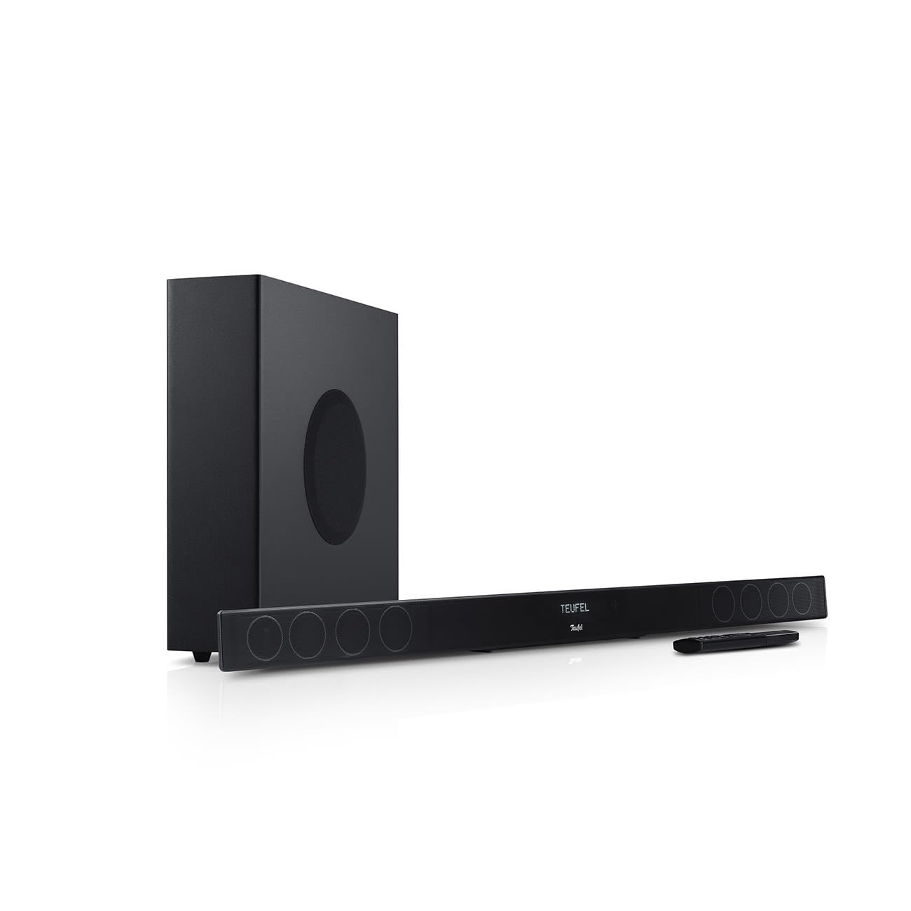 Teufel CINEBAR 11 Mk4-2.1 Dolby Atmos Soundbar mit kabellosem Platzsparender Subwoofer, Bluetooth, HDMI 3D ARC CEC, 4K Pass Through, Touch Panel - schwarz