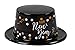 New Years Eve Party Hats - 12-Pack Plastic Top Hats Holiday Supplies, Happy New Year Black with Confetti Design, Festive Party Favors, One Size Fits Most Adults, 11.25 x 9.75 x 4.6 Inches