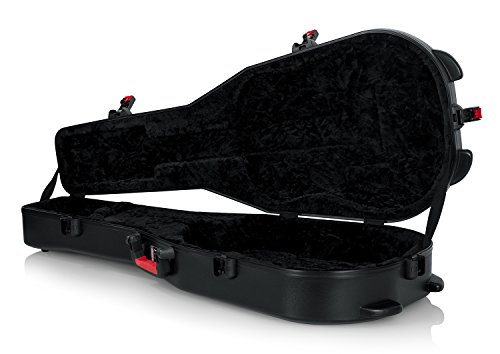 Gator Cases Molded Flight Case For Acoustic Dreadnought Guitars With TSA Approved Locking Latches, (GTSA-GTRDREAD)
