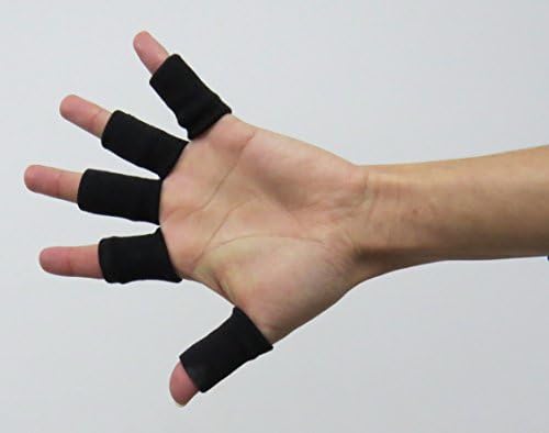 Finger Sleeve-Finger Brace-Finger Split Protector for Finger Support Compression| Finger Protection for Basketball Tennis and All Sports by RelComfo | Larger Size