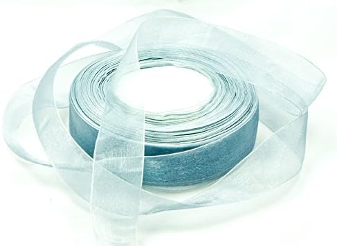 Organza Ribbon - 1" Wide - 50 Yard Spool - - Gray
